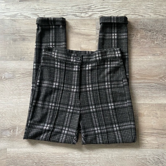 Ardene Plaid Slim Fit Pants - Picture 1 of 5
